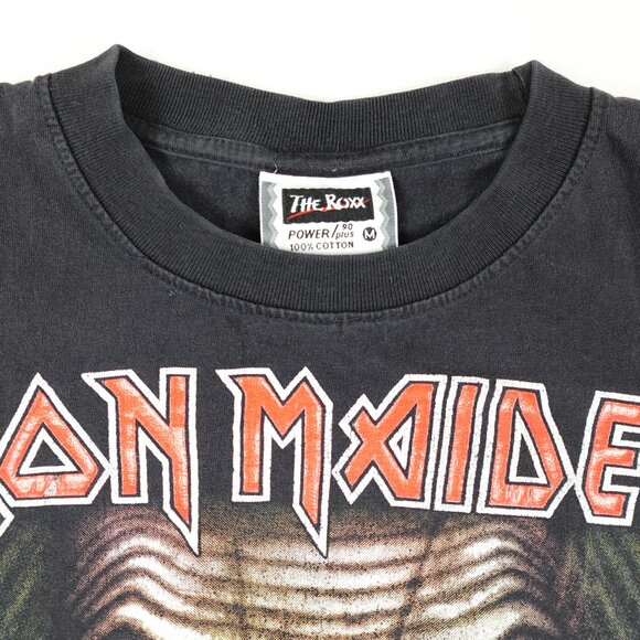 Vintage 90s Iron Maiden Best of the Beast Eddie Middle Finger The Roxx Tee Shirt - Picture 3 of 10